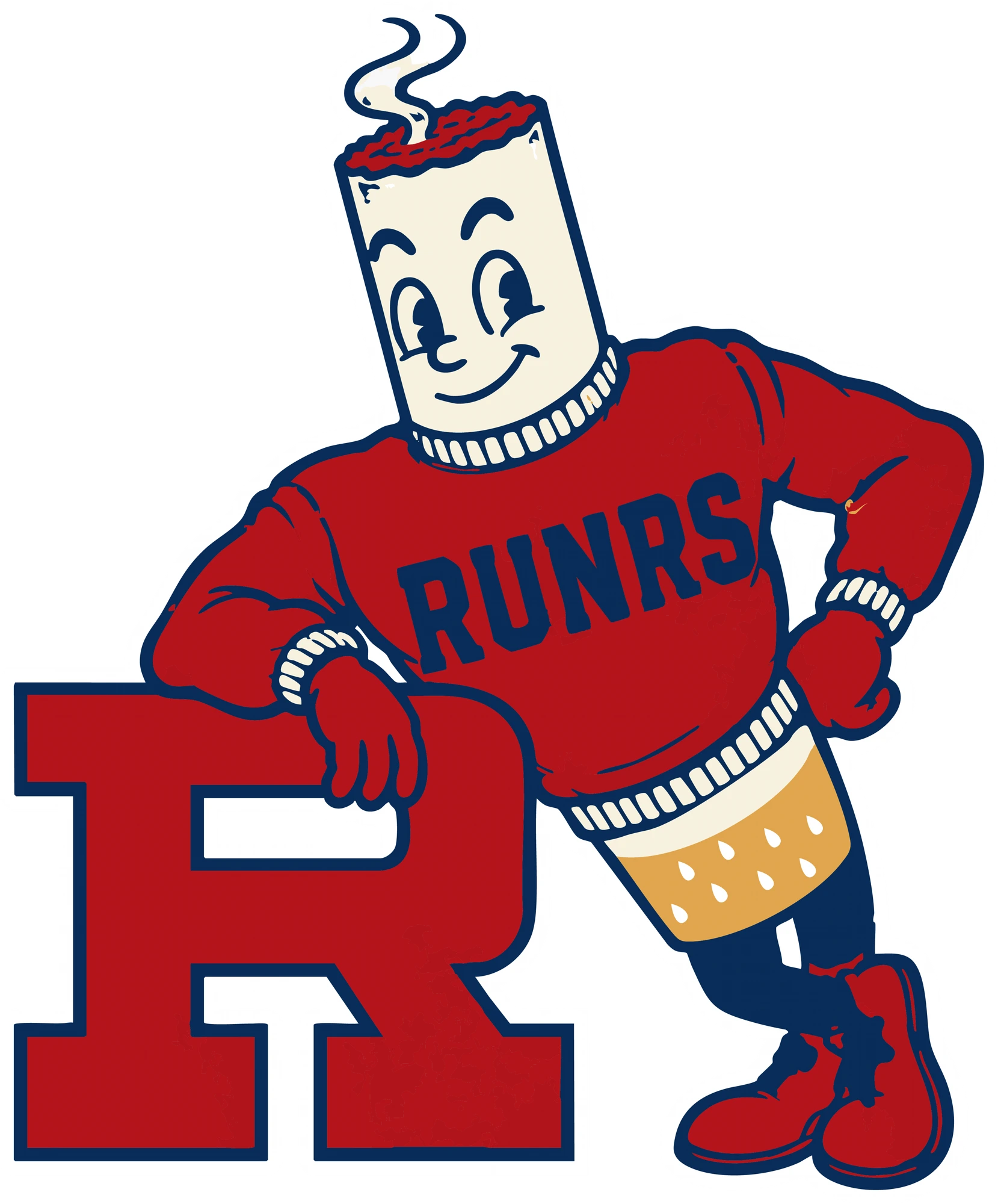 RUNRS letterman mascot